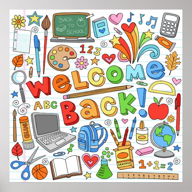 Welcome Back To School Poster (Front)