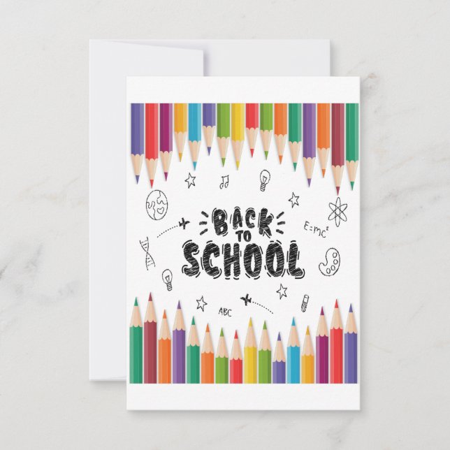 Welcome Back To School Shirt, First Day Of School RSVP Card (Front)