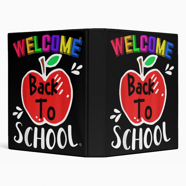Welcome Back To School Shirt Funny Teachers Studen Binder (Background)