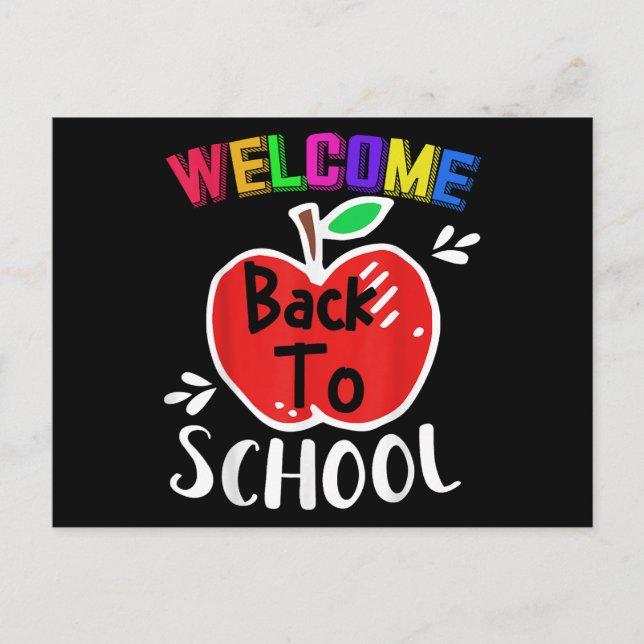 Welcome Back To School Shirt Funny Teachers Studen Postcard (Front)