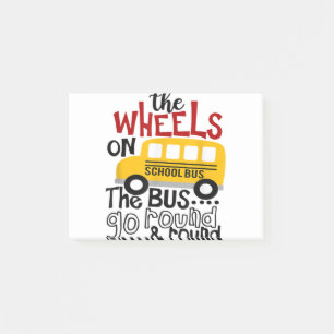 Welcome Back To School Shirt School Bus Driver Men Post-it Notes