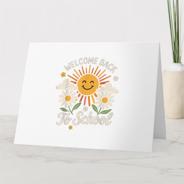 Welcome Back To School Shirts First day of school  Card (Front)