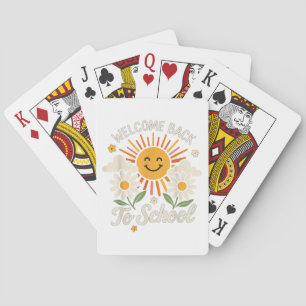 Welcome Back To School Shirts First day of school Playing Cards