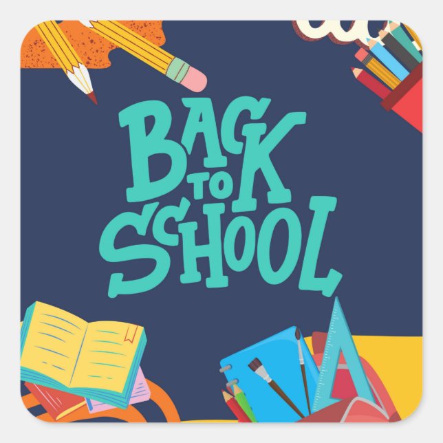 Welcome Back To School Square Sticker (Front)