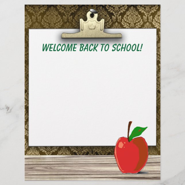 Welcome Back To School! Stationery (Front)