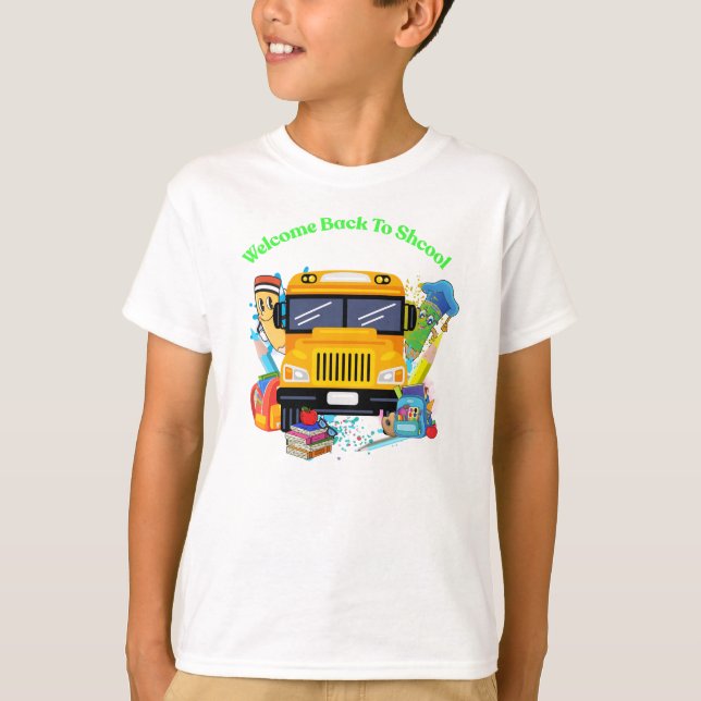 Welcome Back to School T-Shirt | Cute Back to Scho (Devant)