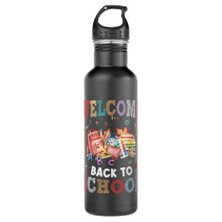 welcome back to school teacher 710 ml water bottle