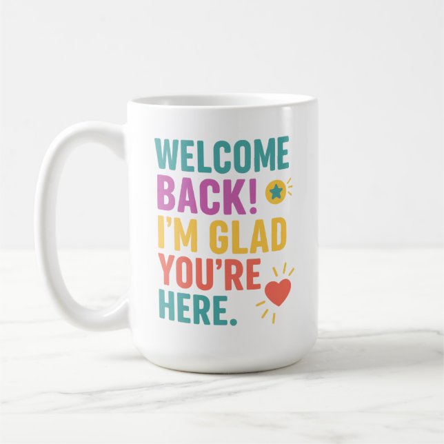 Welcome Back To School, Teacher Appreciation Gift Coffee Mug (Left)