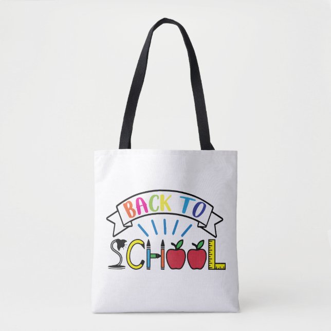 Welcome Back to School Teacher Life Tote Bag (Front)