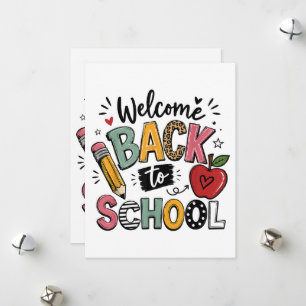 Welcome Back to School Teacher Student First Day Holiday Card