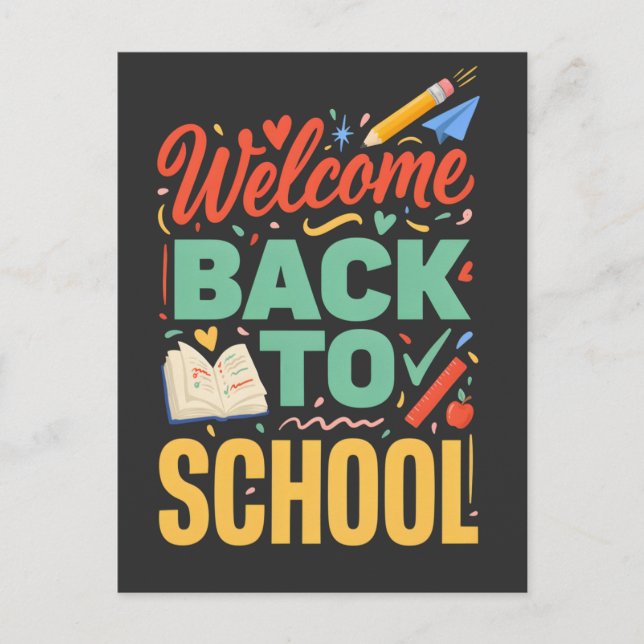 Welcome Back To School | Teacher & Student Squad Postcard (Front)