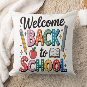 Welcome Back To School Throw Pillow
