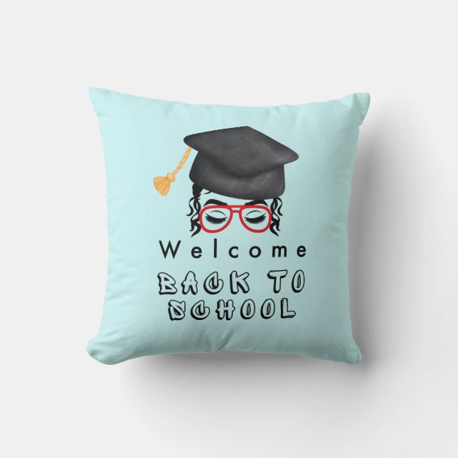 Welcome Back To School Throw Pillow (Front)