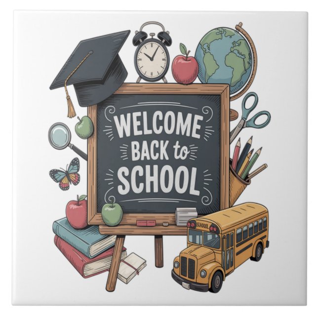 Welcome Back To School Tile (Front)