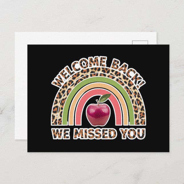 Welcome Back We Missed You Teacher Back To School  Postcard (Front/Back)