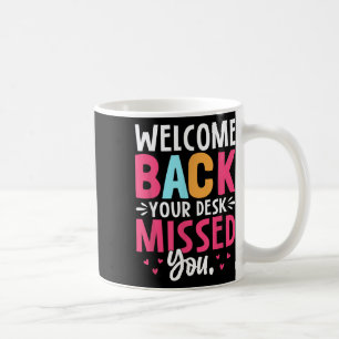 Welcome Back Your Desk Missed You Coffee Mug