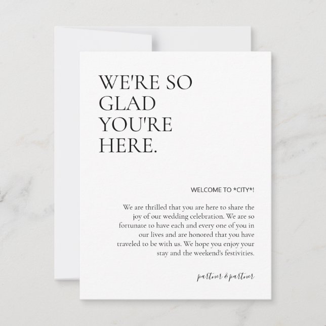 Welcome Bag Insert Card (Front)