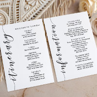 Welcome Bag Wedding Itinerary & Information Card