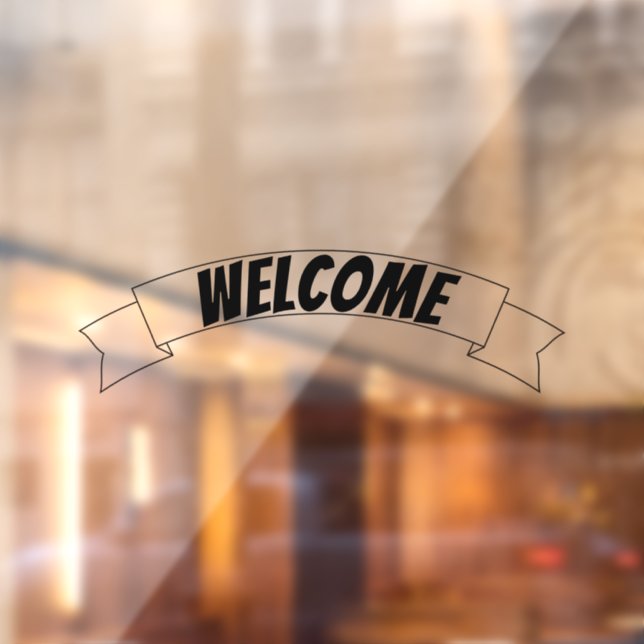 Welcome Banner Ribbon, Window Cling (Sheet 2)
