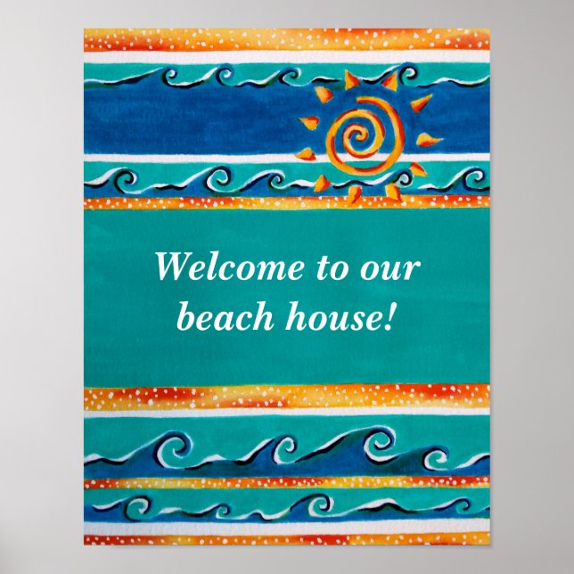 Welcome Beach House Poster (Front)