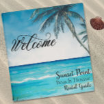 Welcome Beach House Rental Property Guest Book 3 R Binder<br><div class="desc">This design was created though digital art. It may be personalized in the area provided by changing the photo and/or text. Or it can be customized by choosing the click to customize further option and delete or change the colour the background, add text, change the text colour or style, or...</div>