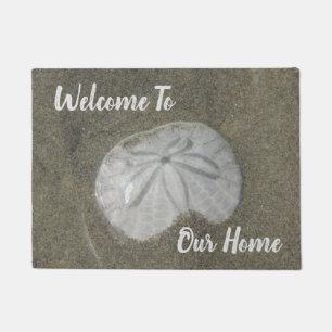 Welcome Beach House Rental Sand Dollar Photo Guest Doormat