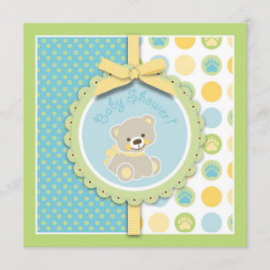 Welcome Bear Invitation Square