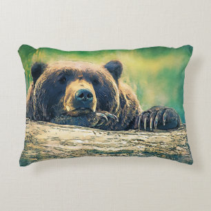 WELCOME BEAR THROW PILLOW