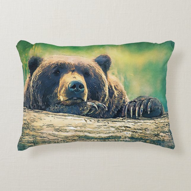 WELCOME BEAR THROW PILLOW (Front)