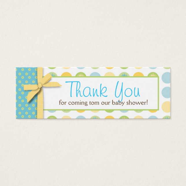 Welcome Bear TY Skinny Gift Tag (Front)