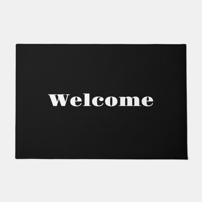 Welcome Black  Doormat (Front)