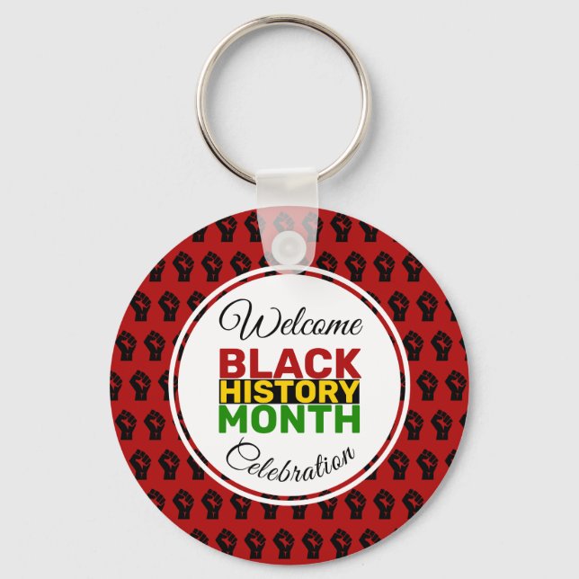 Welcome BLACK HISTORY MONTH Keychain (Front)