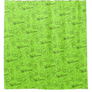WELCOME black seamless pattern with LINES