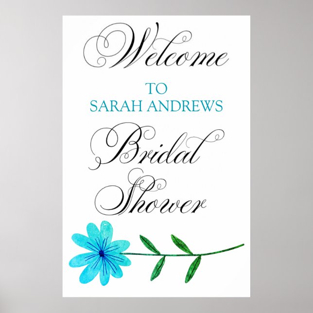 Welcome bridal shower sign personalized (Front)