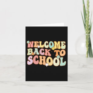 Welcome Byck To School Retro First Day Of School T Card
