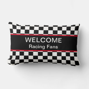 Welcome Car Racing Fans   Lumbar Pillow