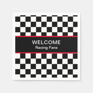 Welcome Car Racing Fans Napkin