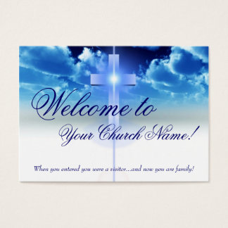 Welcome Card: Illuminated Cross Visitor Card