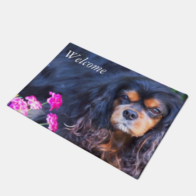 Welcome Cavalier King Charles Spaniel Doormat (Angled)