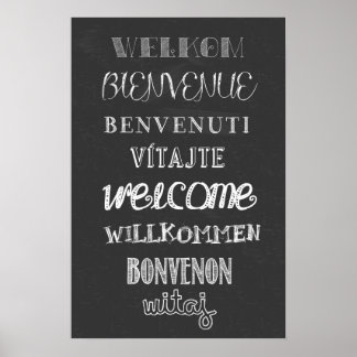 Welcome! Chalkboard poster