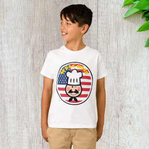 Welcome Chef With American Flag T-Shirt