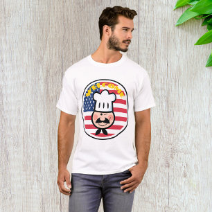 Welcome Chef With American Flag  T-Shirt