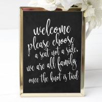 Welcome Choose a Seat Chalkboard 8x10 Sign