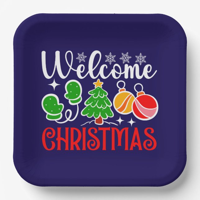 Welcome Christmas-63758 Paper Plate (Front)