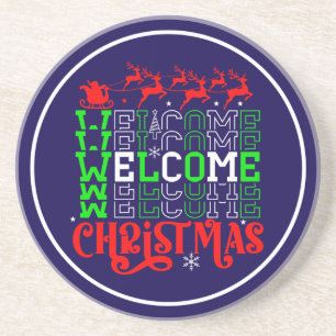 Welcome Christmas-84767 Coaster