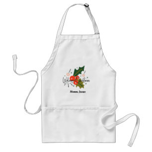 Welcome Christmas Apron. Editable Name Standard Apron
