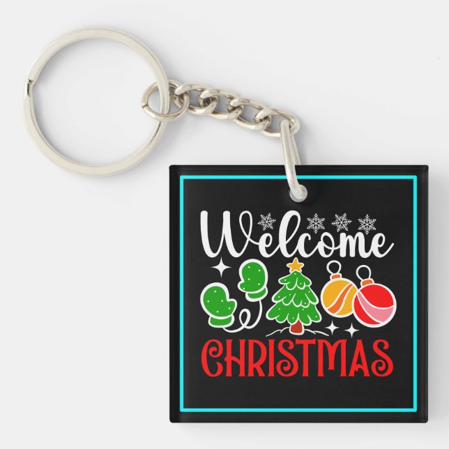 Welcome Christmas Keychain (Front)