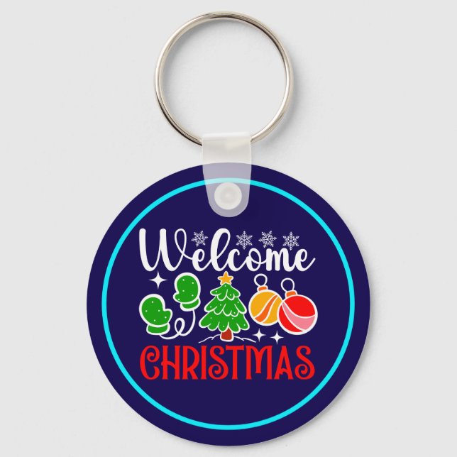 Welcome Christmas Keychain (Front)