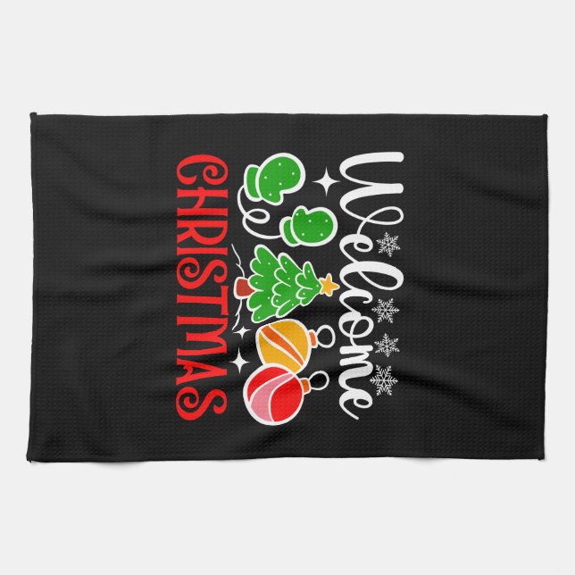 Welcome Christmas Kitchen Towel (Horizontal)