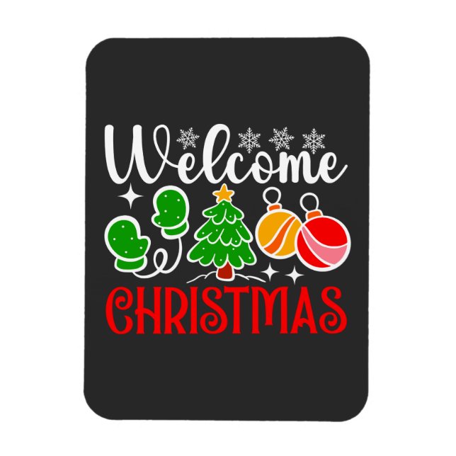 Welcome Christmas Magnet (Vertical)